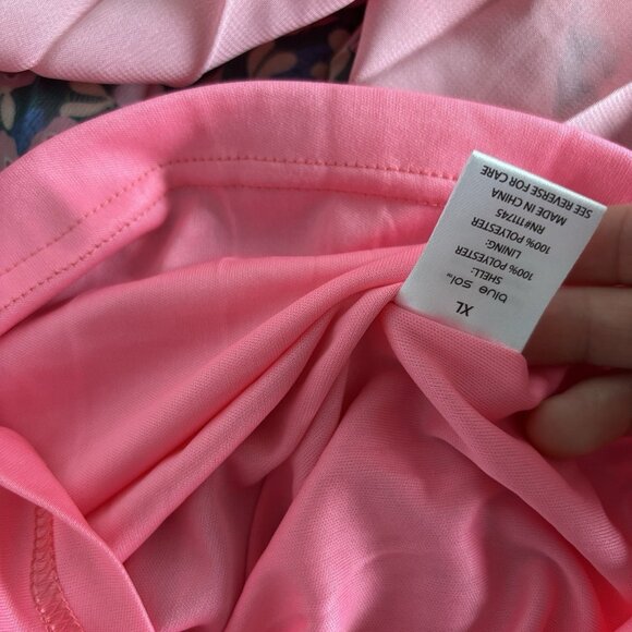 Blue Sol Pleated Midi Skirt Floral Pink Black Womens Size XL Boho Femenine NWT - Picture 11 of 13